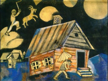 Estudio para el cuadro Lluvia contemporáneo de Marc Chagall Pinturas al óleo
